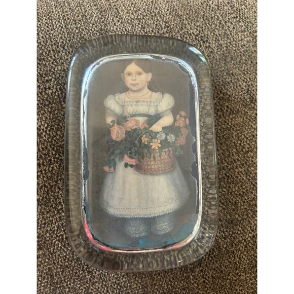 Rare Primitive Country Glass Paperweight - Picture 2 of 3